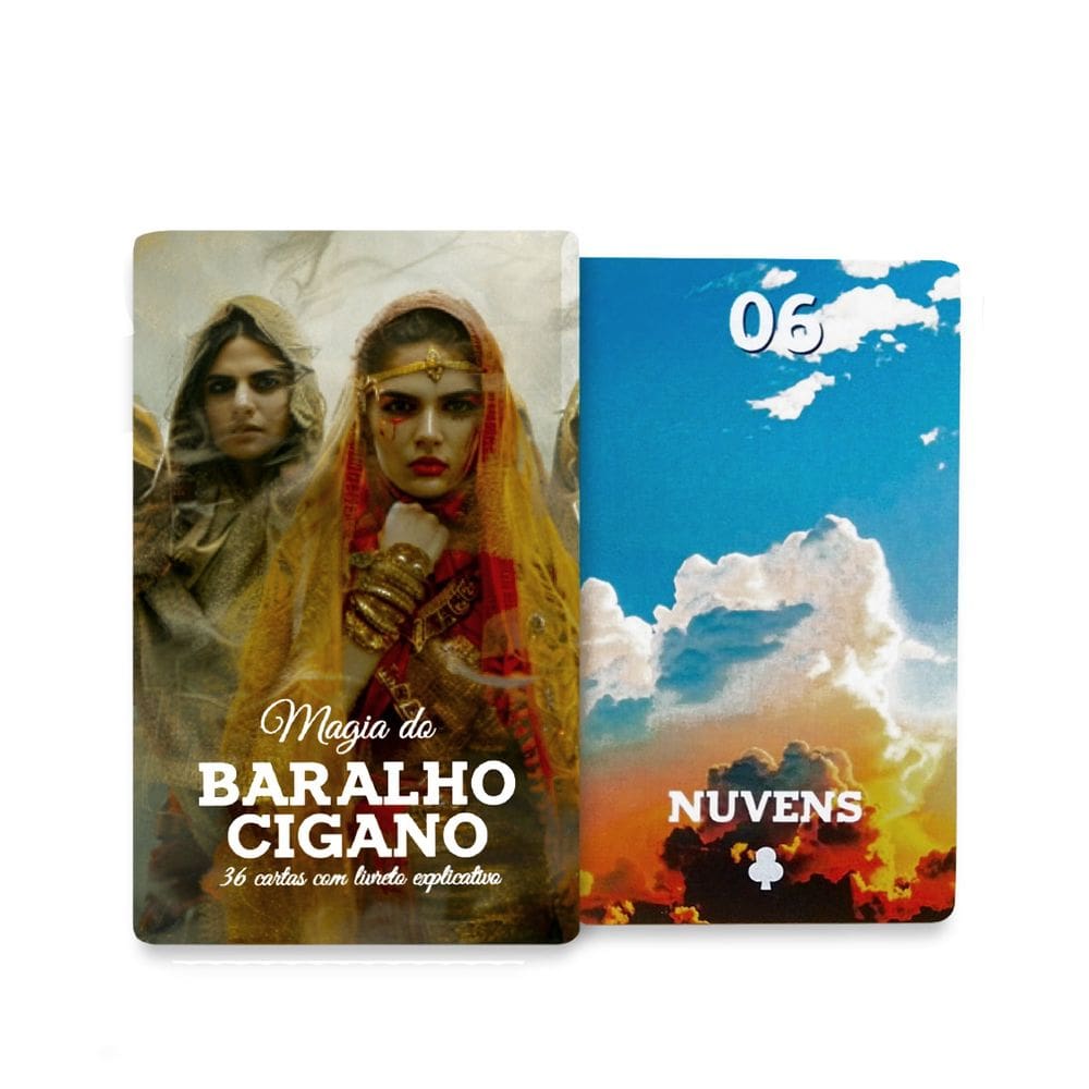 Magia do Baralho Cigano Espiritual 36 Cartas Tarô com Manual
