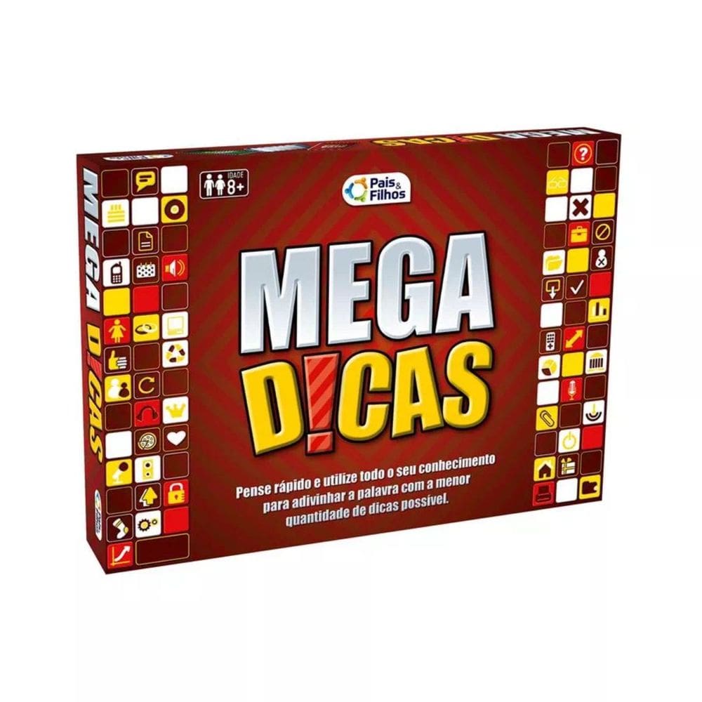 Jogo de Conhecimento Adivinhação Mega Dicas Infantil +8 Anos Pais e Filhos