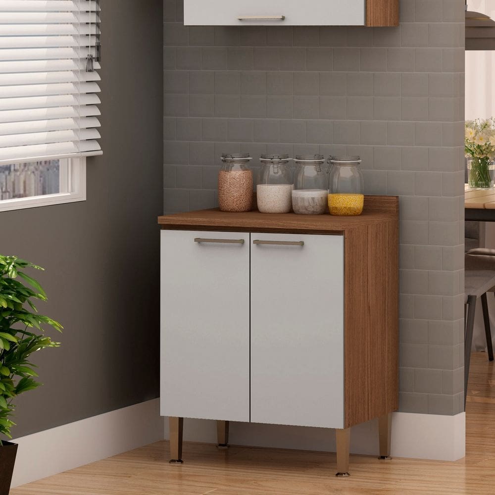 Balcão De Cozinha 2 Portas Com Tampo Genialflex