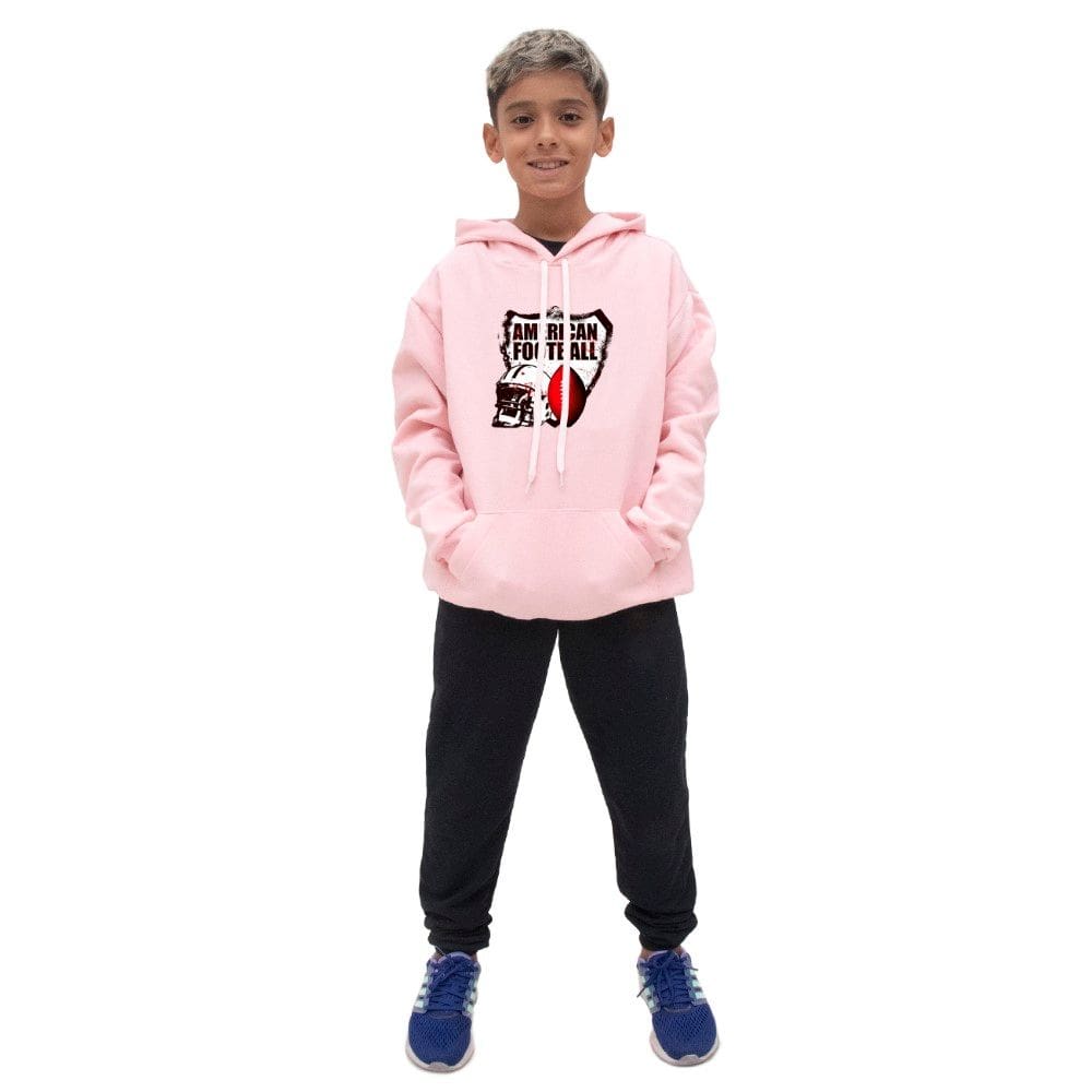 Conjunto Moletom Menino Infantil Estampado Casaco de Frio Com Capuz e Calça Lisa Macia