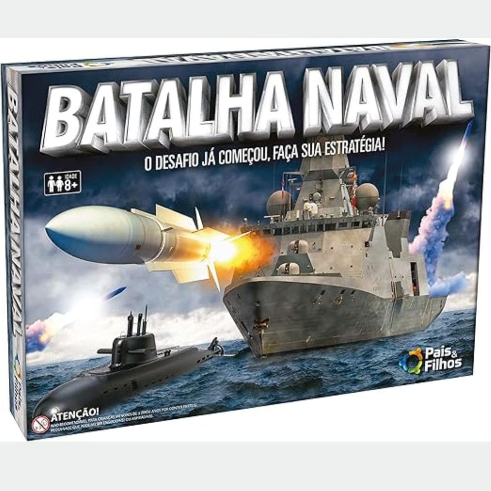 Jogo de Batalha Naval Infantil Tabuleiros Navios Divisores Blocos Pais e Filhos