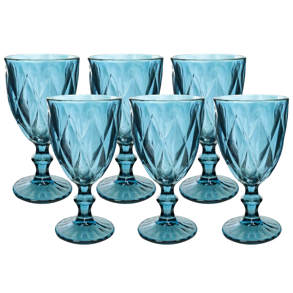 Jogo De Taças De Vidro Color Com 6 Peças 330Ml