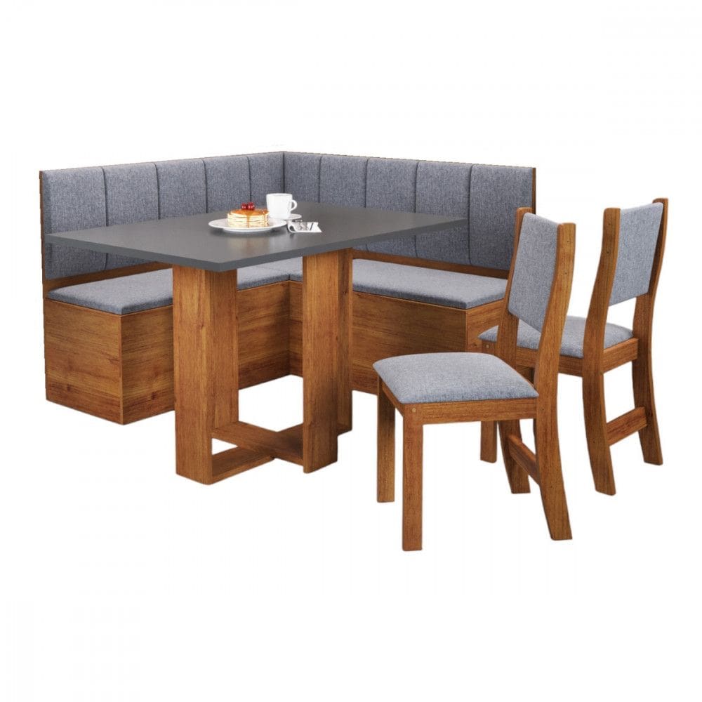 Sala de Jantar com Mesa, Banco e Cadeiras