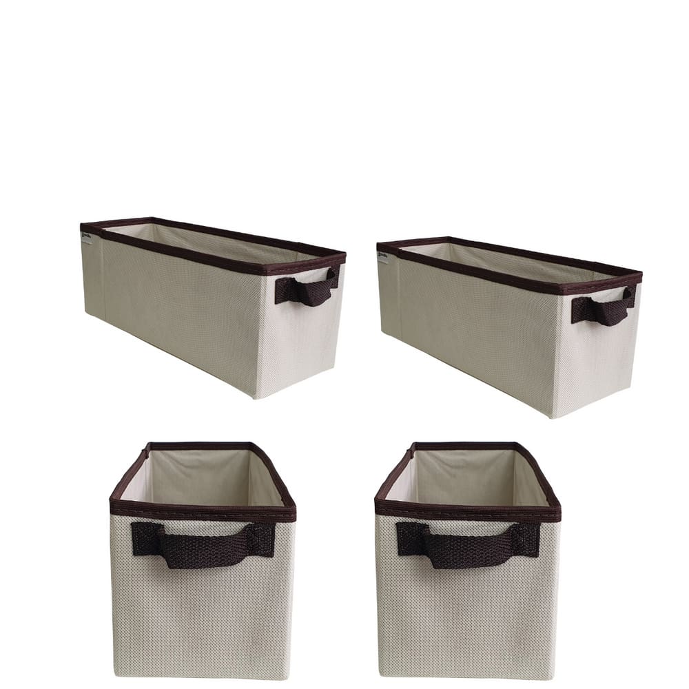 Kit 4 Caixas Organizadora Multiuso Armário Closet Guarda-Roupas Gavetas - 14X15X38