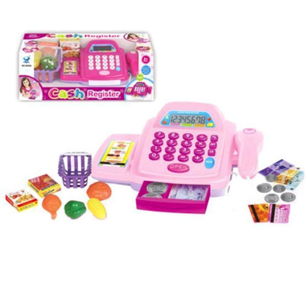 Caixa Registradora Mini Shopping Rosa - Brinquedo Multikids