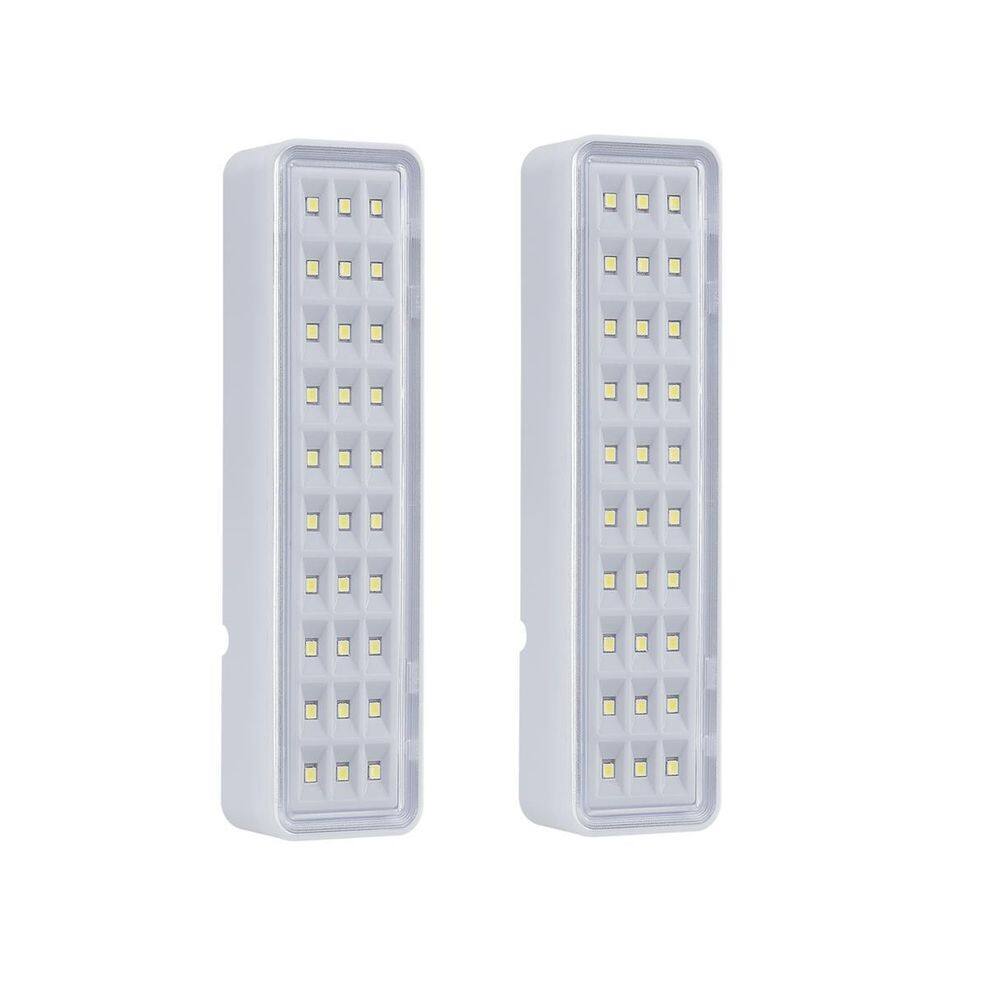 Kit 02 Luminária Luz Emergência Lea 30 Leds Intelbras Bivolt