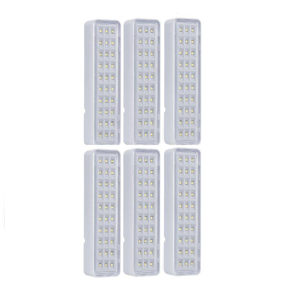 Kit 06 Luminária Luz Emergência Lea 30 Leds Intelbras Bivolt