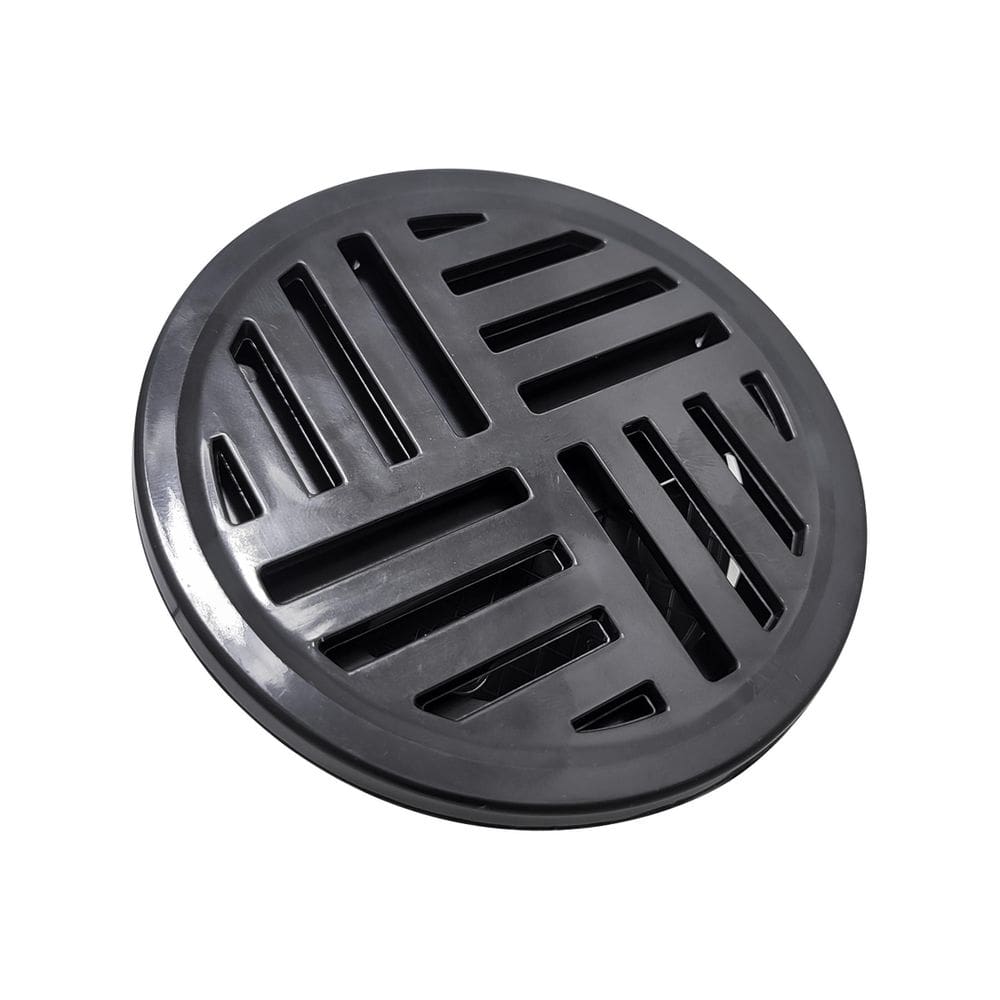 Ralo Anti-Inseto Redondo 10X10 Lavatório Banheiro Preto Luxo