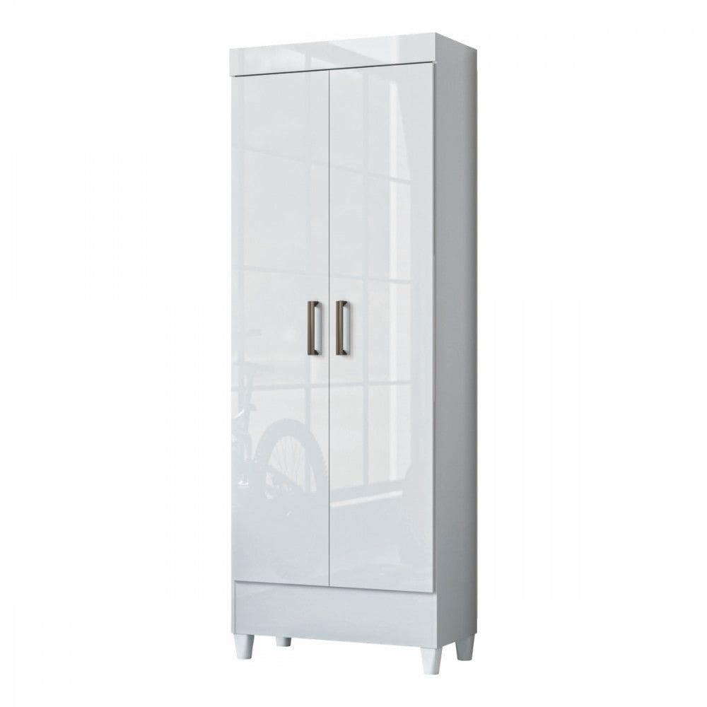 Armário Multiuso com Pés 2 Portas Branco New Opção