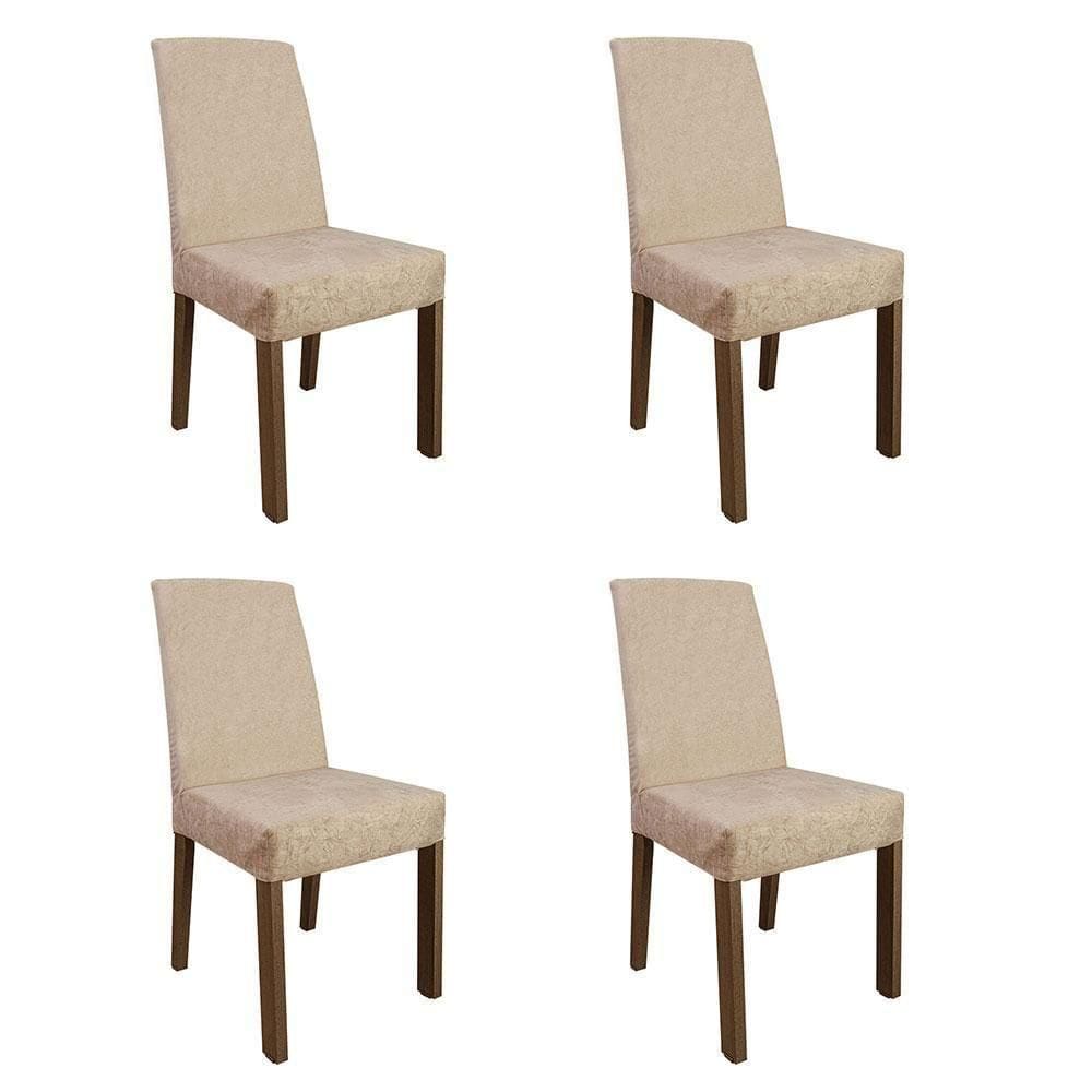 Kit 4 Cadeiras De Jantar 4255 Rustic/imperial Madesa Rustic/imperial