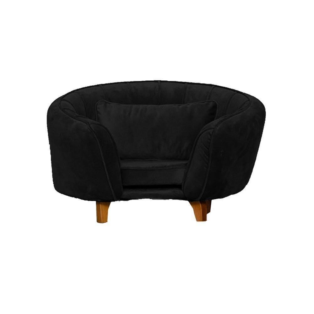 Poltrona Cama Caminha Pet Baby Laddi Veludo Preto Dvinn Preto