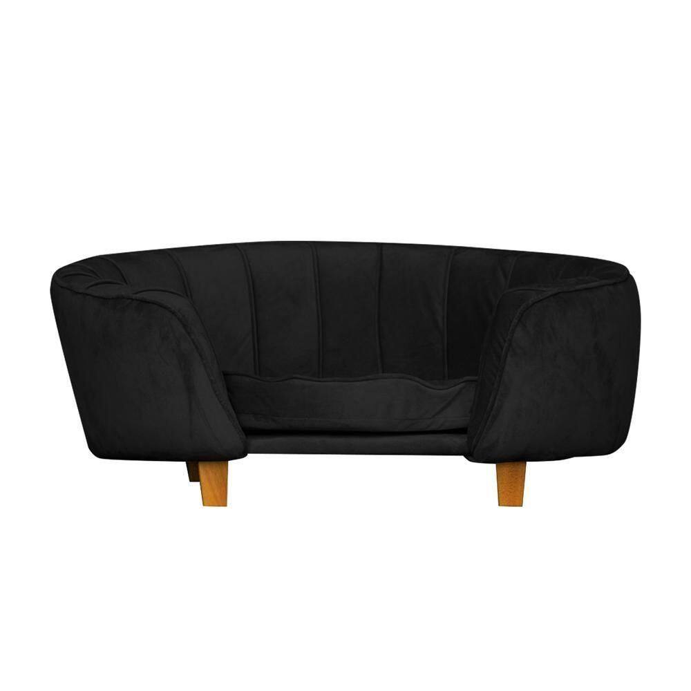Poltrona Cama Caminha Pet Laddi Veludo Preto Dvinn Preto