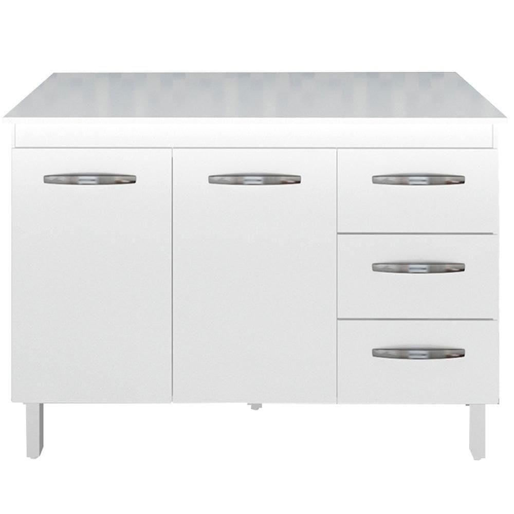 Balcao Com Tampo 120cm 9110x9300 Branco Mobbs Branco