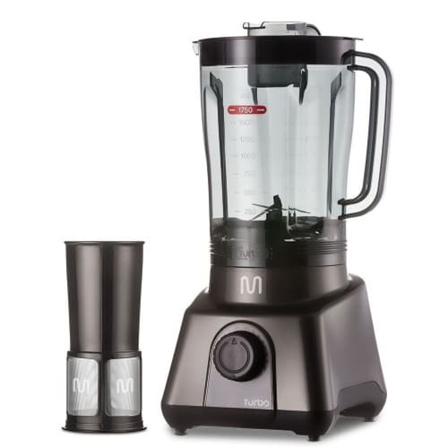 imagem-Liquidificador Turbo Cinza Carbon 2,6L 8 Velocidades 1.100W 220V Multi Home - LQ1162
