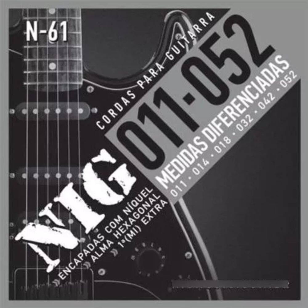 Encordoamento Cordas Nig N61 011-052 Níquel Para Guitarra