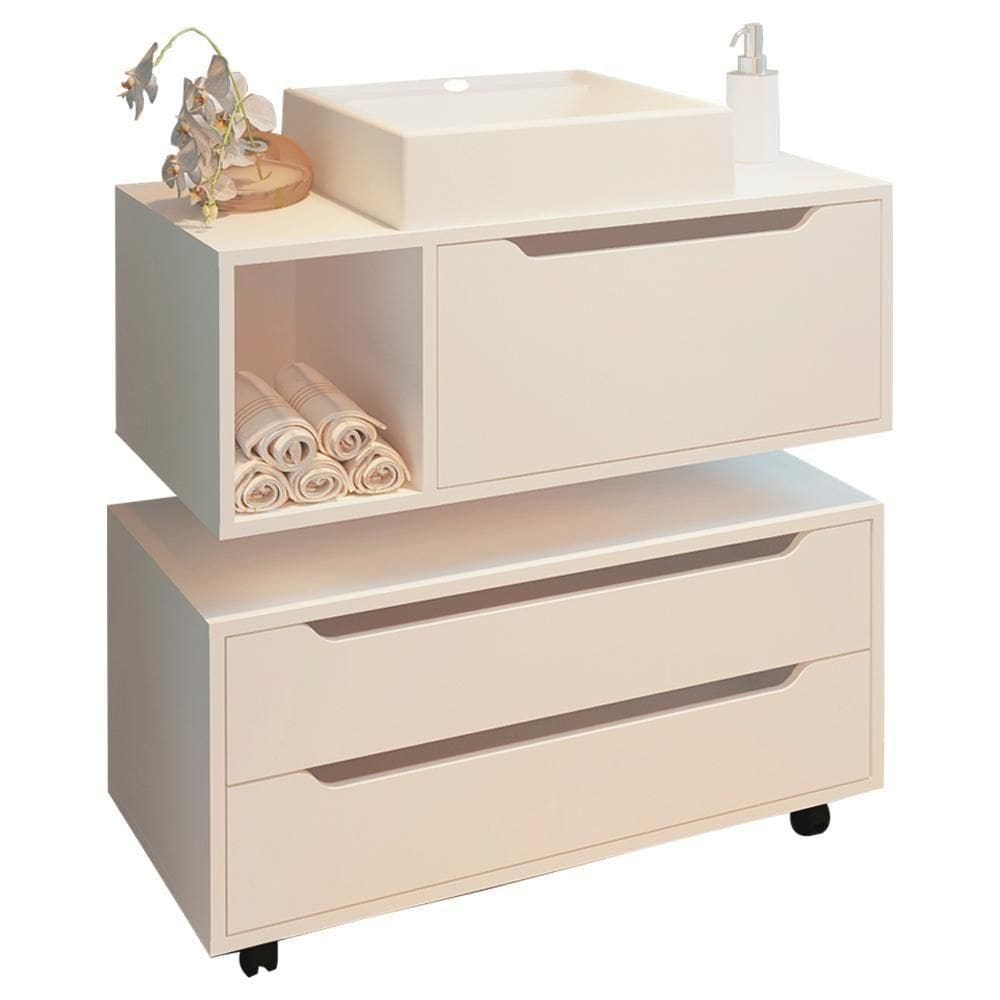 Conjunto 3 Peças Para Banheiro Bn3600x43x44 Branco
