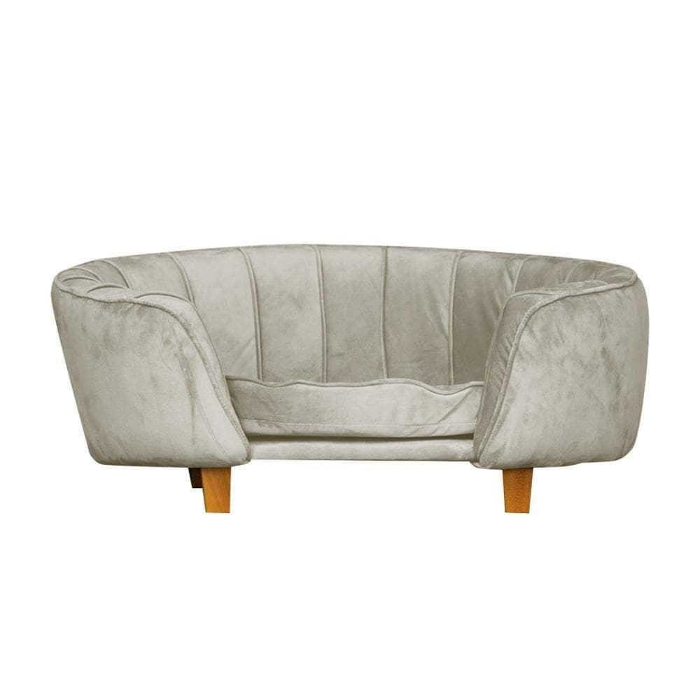 Poltrona Cama Caminha Pet Laddi Veludo Bege Dvinn Bege