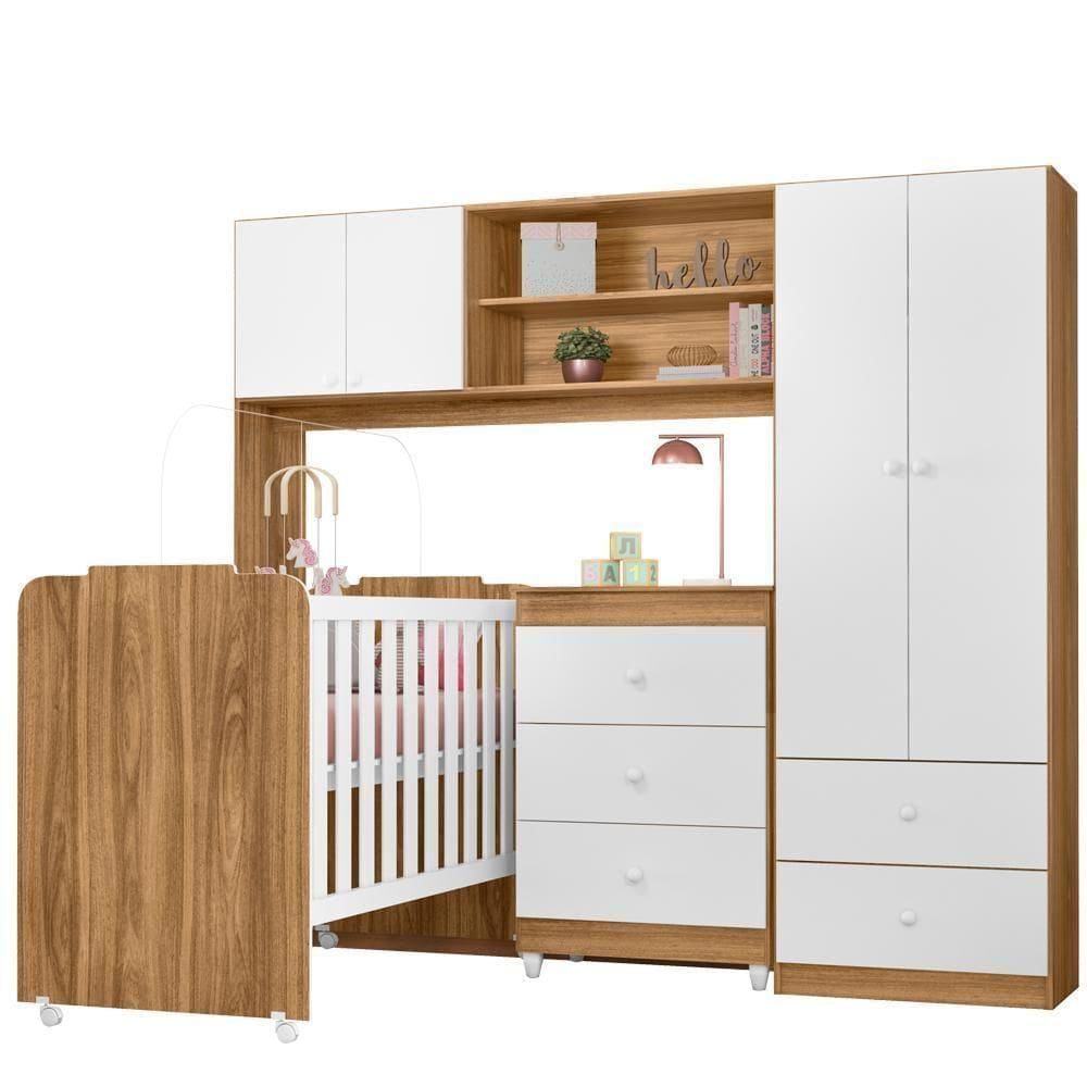 Quarto Infantil Completo 3 Peças 990160 Nature Branco Plla Nature Branco