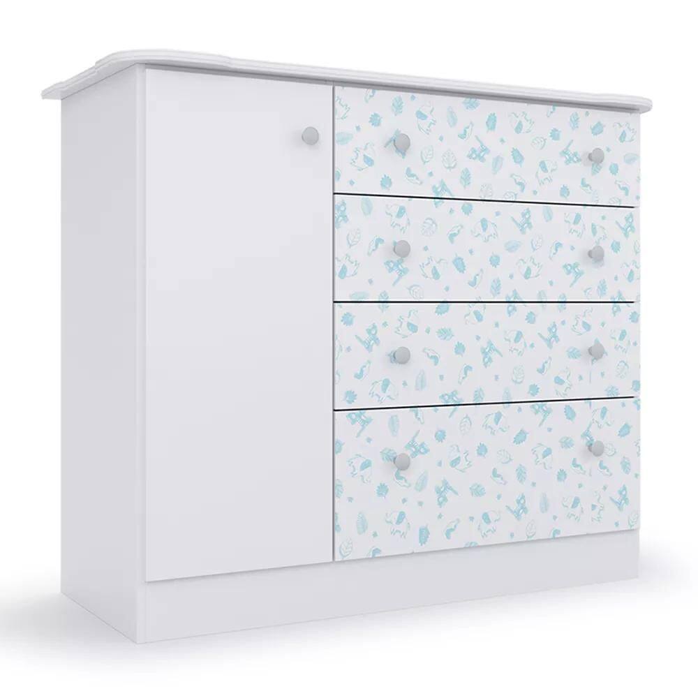 Cômoda Infantil New Baby 1Porta 4 Gavetas Batrol