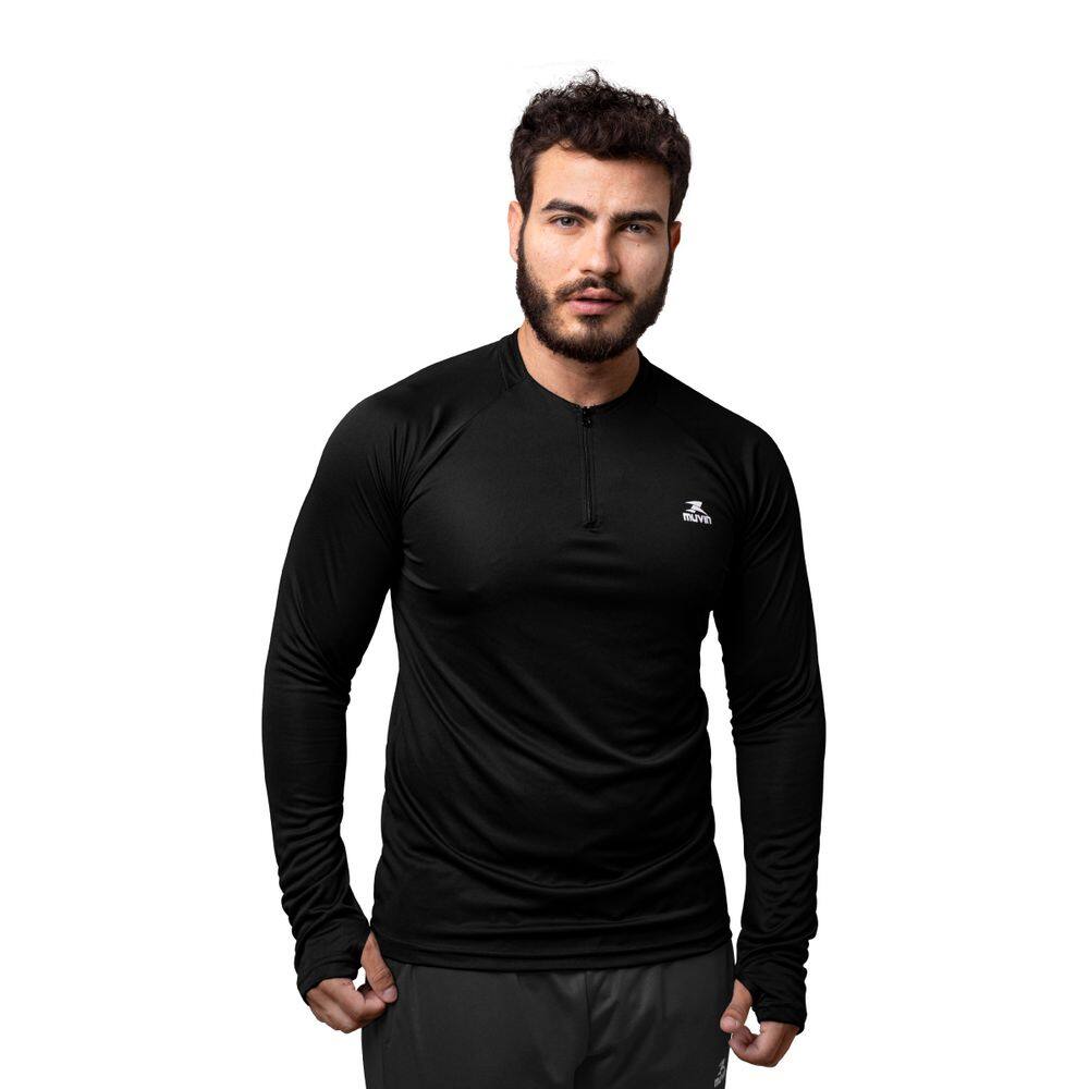 Camisa Manga Longa Esportiva Futebol Masculina com Proteção Solar UV50+ Muvin - Conforto Térmico