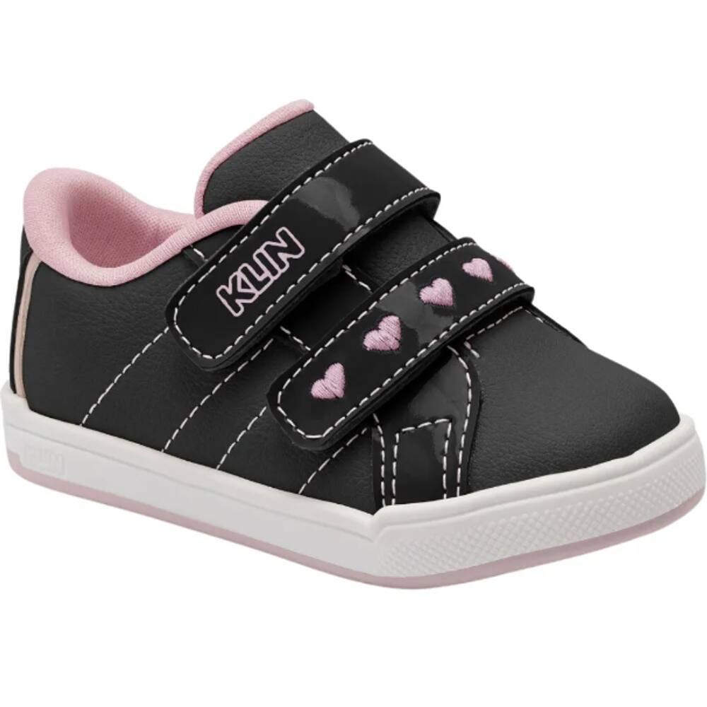 Tênis Klin Moon Preto/Rosa Imperdível Cód: 65