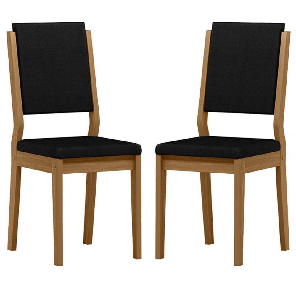 Cadeira para Mesa de Jantar Carol Kit 2 peças Ype Veludo Preto – New Ceval