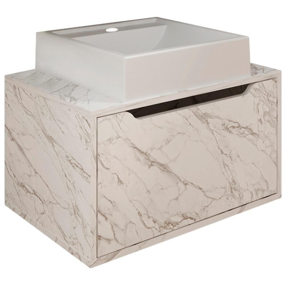 Gabinete Com Cuba Bn3630x46 Marmore Branco