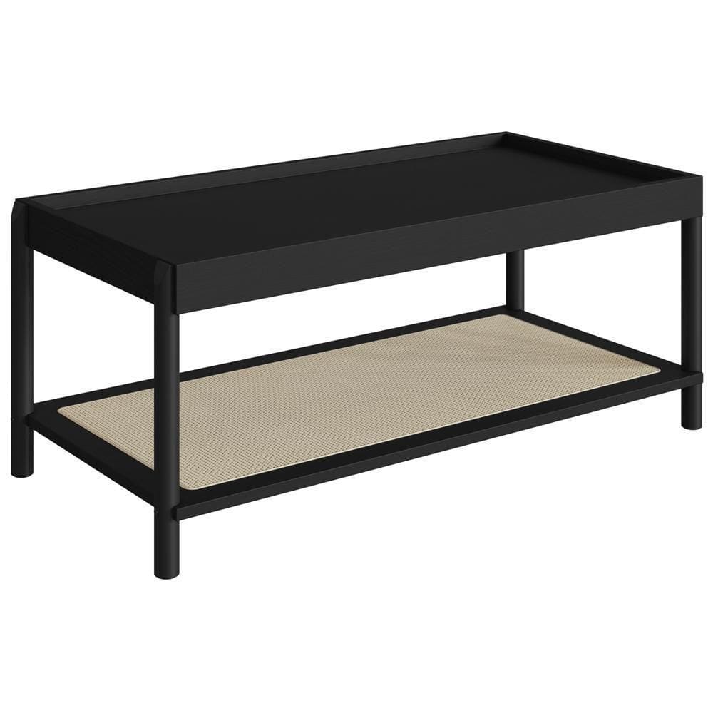 Mesa De Centro 93 Cm Pes Madeira Oslo 27961 Nero Artesano Nero