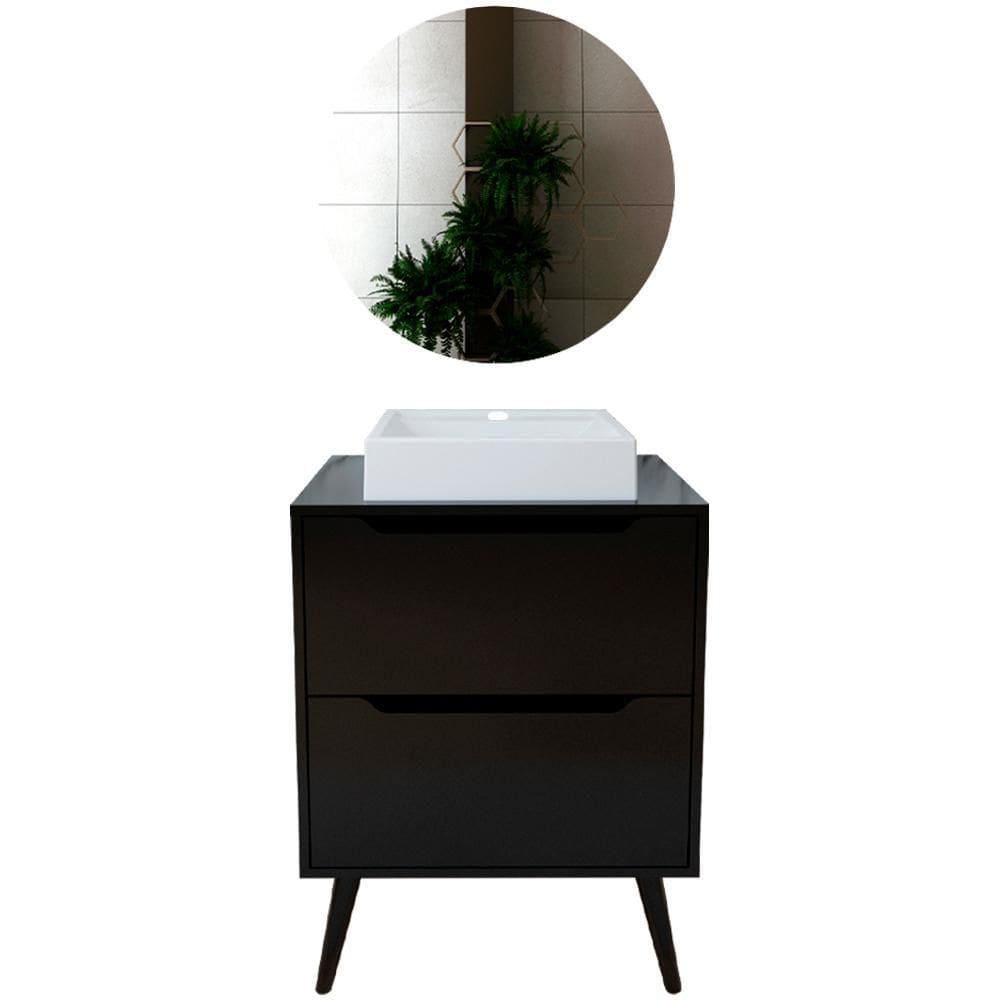 Conjunto Banheiro Bn3600x39x40 Preto Metalizado