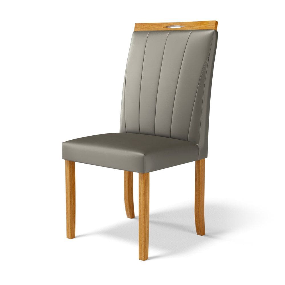 Cadeira Aurora Madeira Maciça Estofada Para Mesa De Jantar