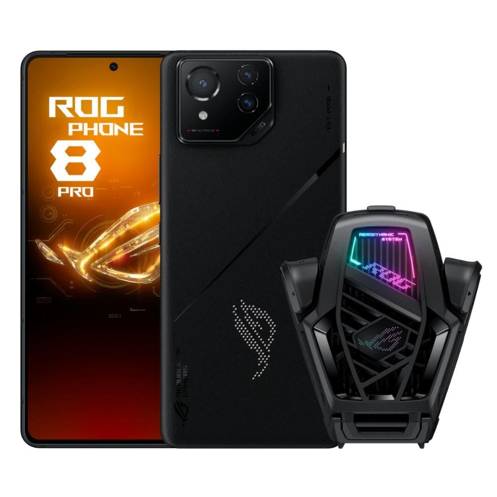 Smartphone ASUS ROG Phone 8 Pro Edition 1TB 5G 2 Snapdragon 8 Gen3 24Gb Ram Tela 6,78&quot; AMOLED 165Hz Câm Tripla 50MP+32MP + AeroActive Cooler - Bl