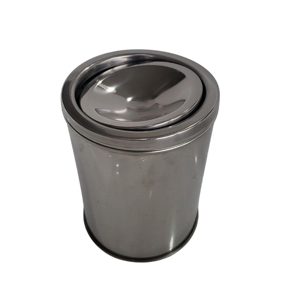 Lixeira WC Inox 20x30 Tampa Giratoria P/ Banheiro Ou Cozinha Chao Bancada