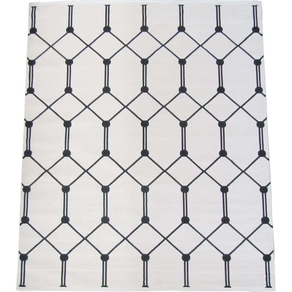 Tapete GRID 2,00x2,50m Preto e Branco Geometrico