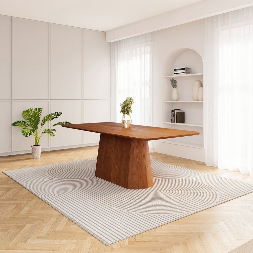 Mesa de Jantar Retangular 210cm Baobá Cabecasa Madeiramadeira Cinamomo Canela