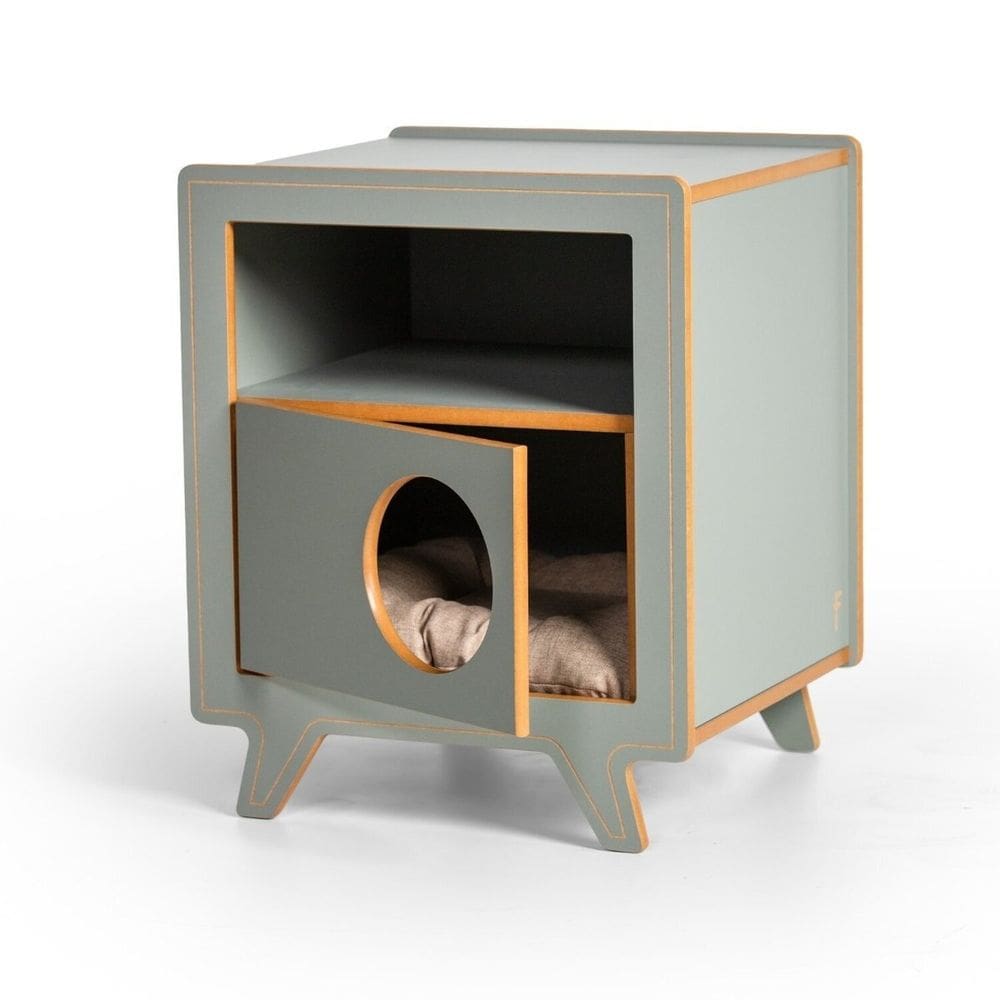 Mesa de Cabeceira para Gatos Old Porta Esquerda Verde