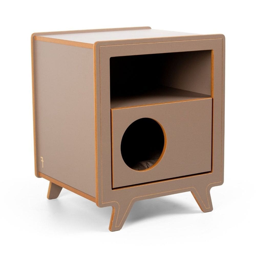 Mesa de Cabeceira para Gatos Old Porta Direita Marrom