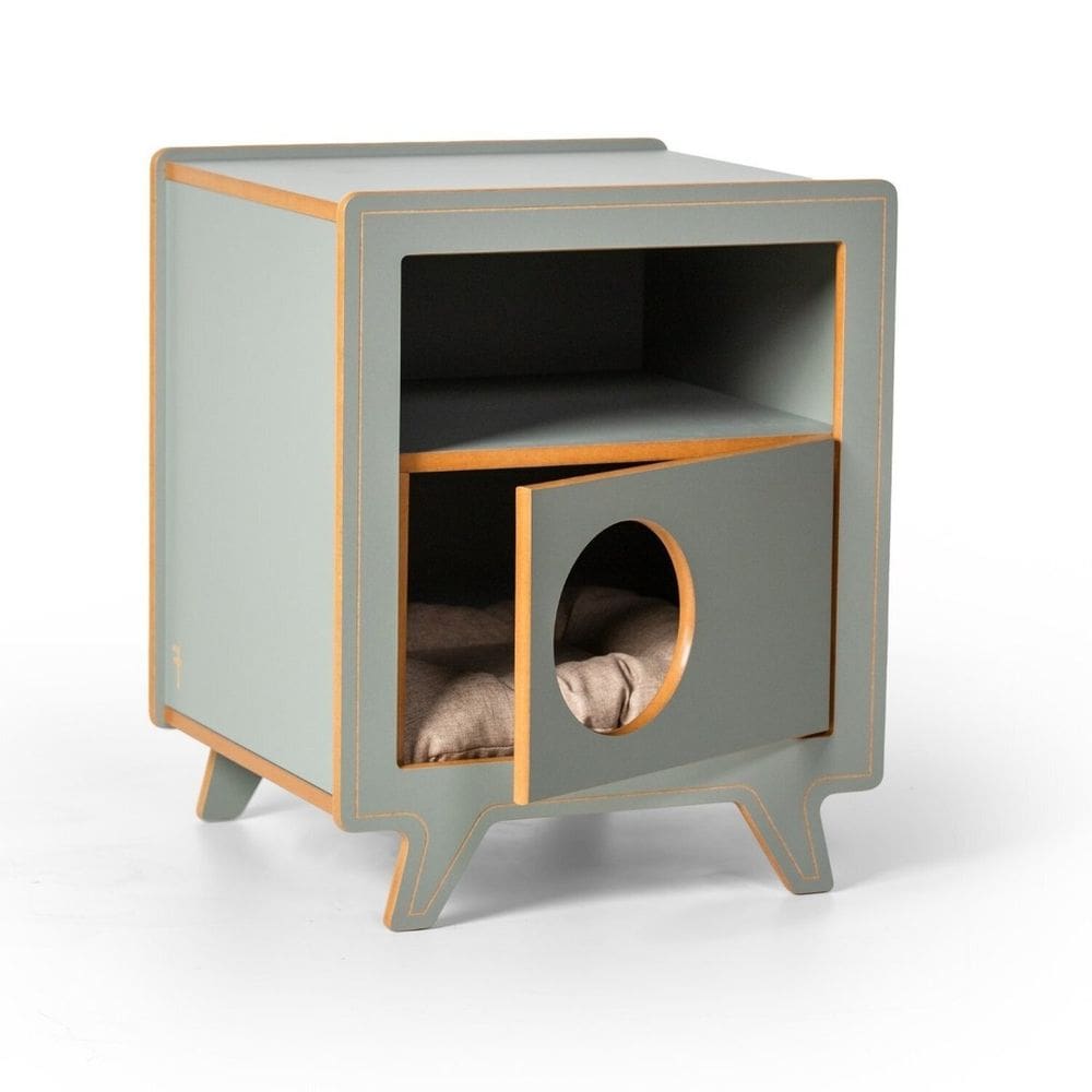 Mesa de Cabeceira para Gatos Old Porta Direita Verde