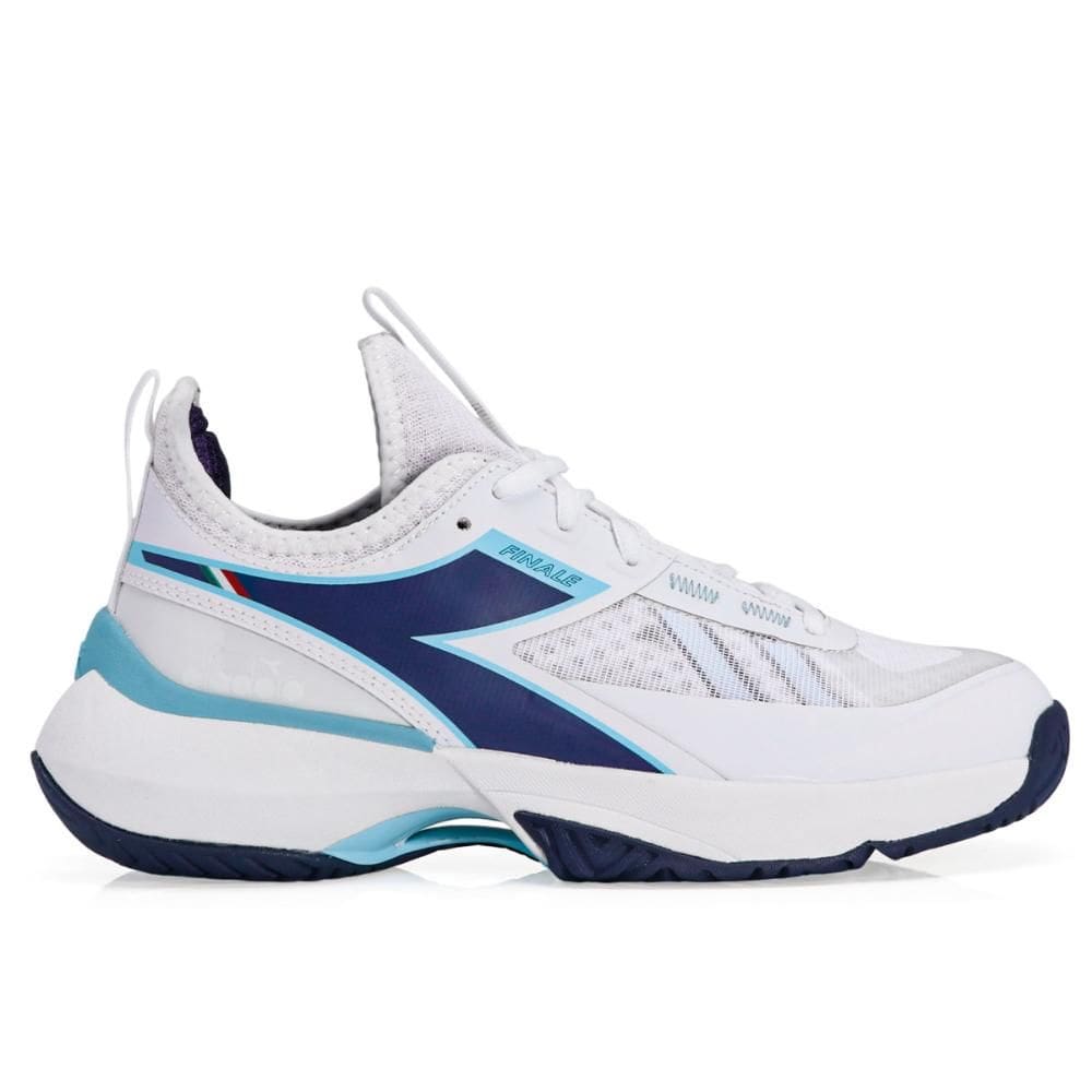 Tênis Diadora Finale AG Branco Marinho e Azul Claro