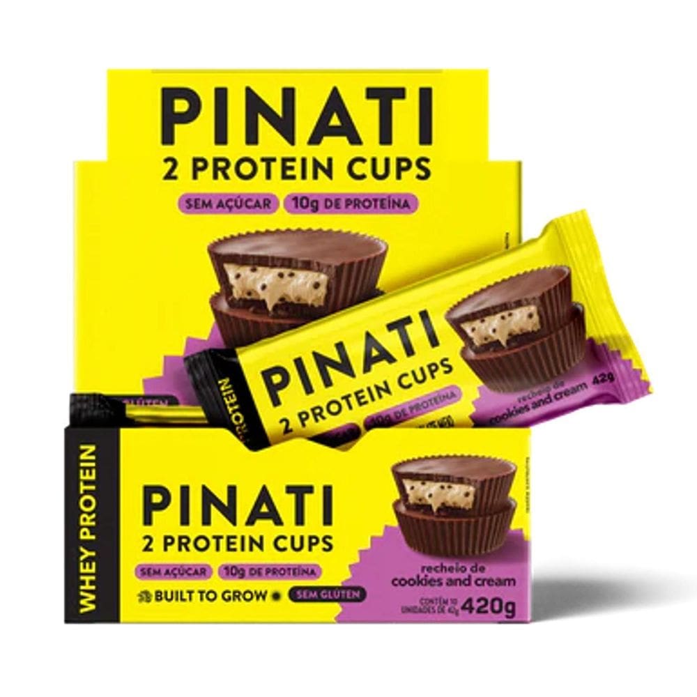 Pinati Protein Cups Cookies & Cream Whey 10X42G