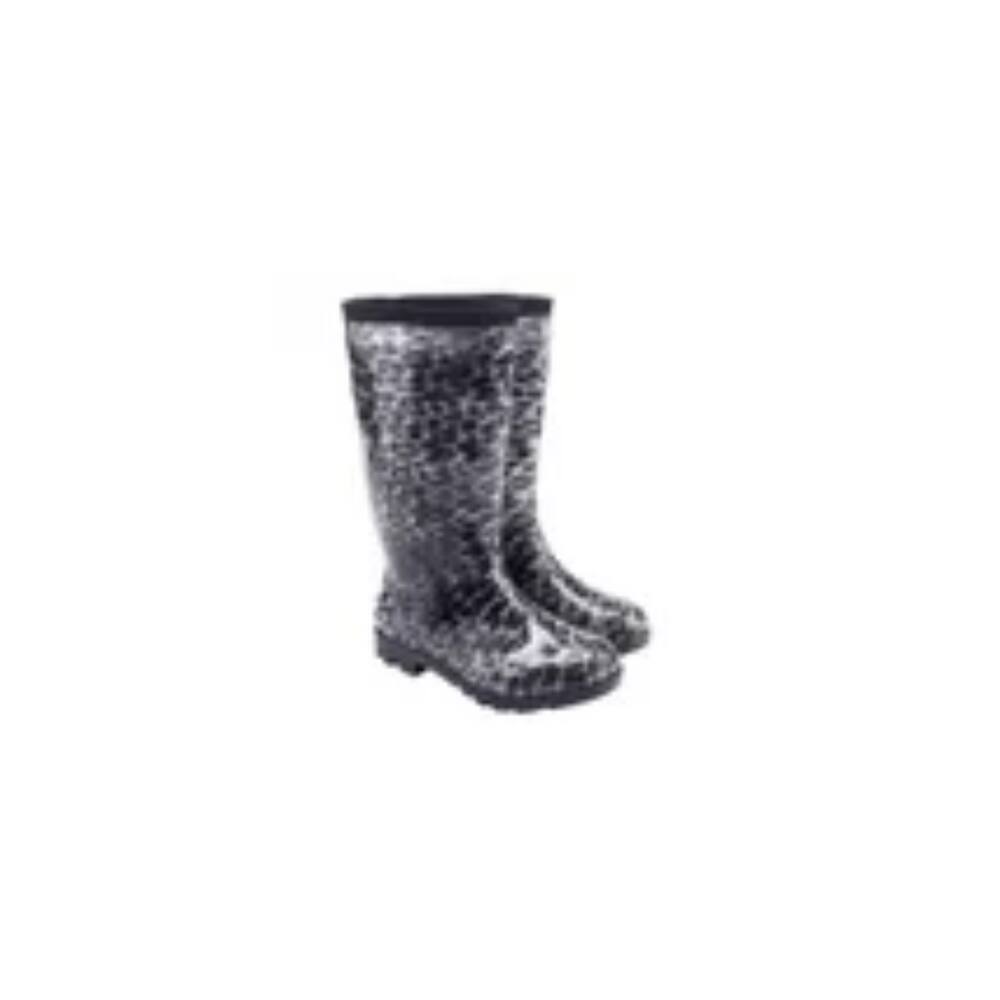 Bota Galocha de PVC Feminina Donna Onça Preta Calfor