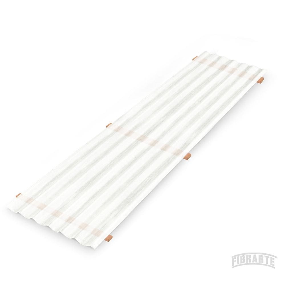 Telha Polipropileno 1,53 Cm X 0,50 Cm Branco/ Leitoso
