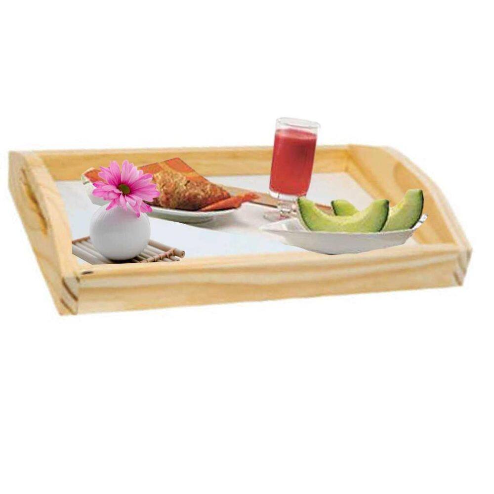 Bandeja De Café Da Manhã Madeira Qualidade Delicada