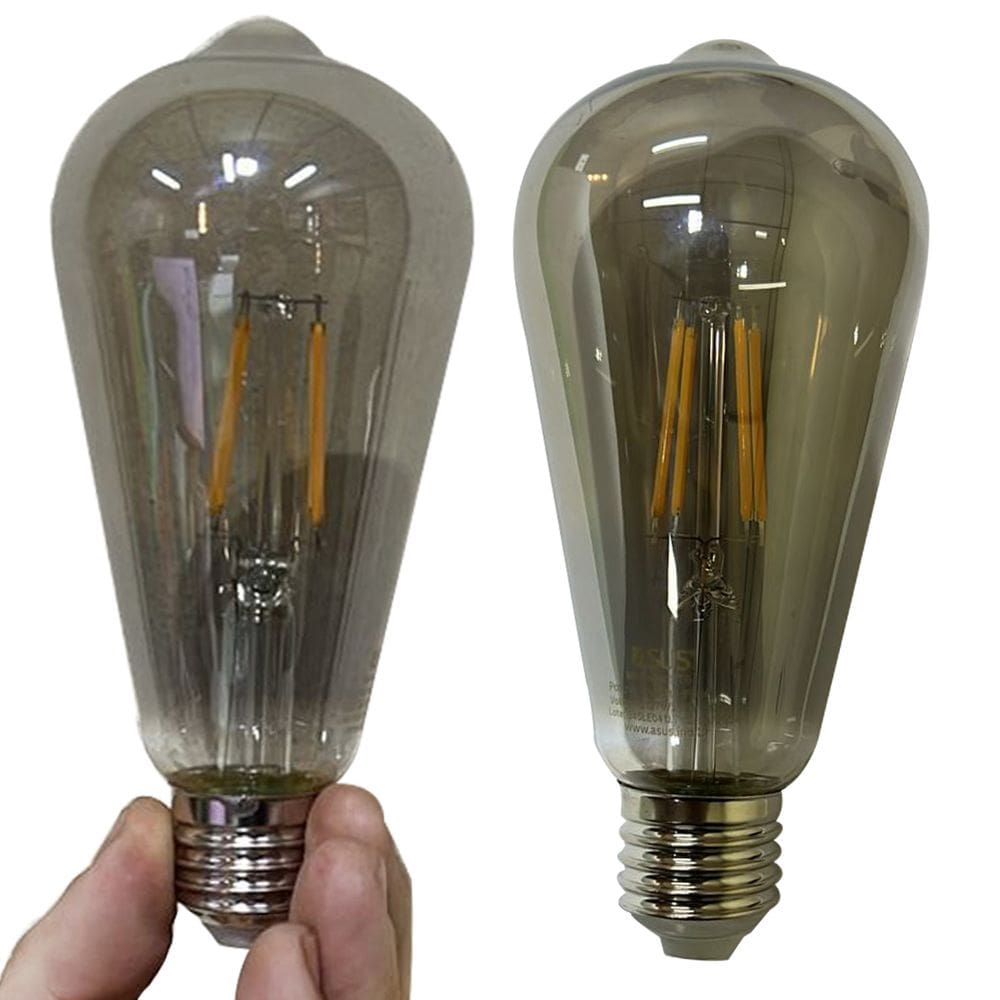 Lampada Led 30w Multi Filamento Fume Kit 2 Uni Iluminaçao Casa Quarto Sala Garagem Ambiente Branco Quente Luz