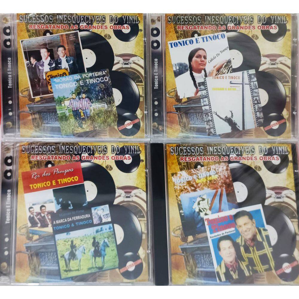 Cd Tonico e Tinoco - Sucessos do Vinil 0083/84/87/90 - 4 CDS