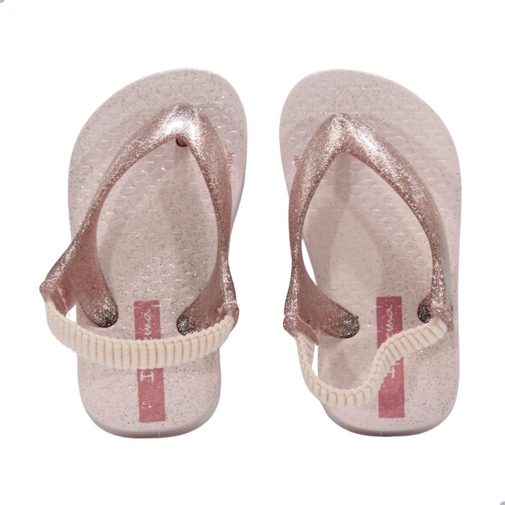 Chinelo Ipanema Glitter Baby Rosa