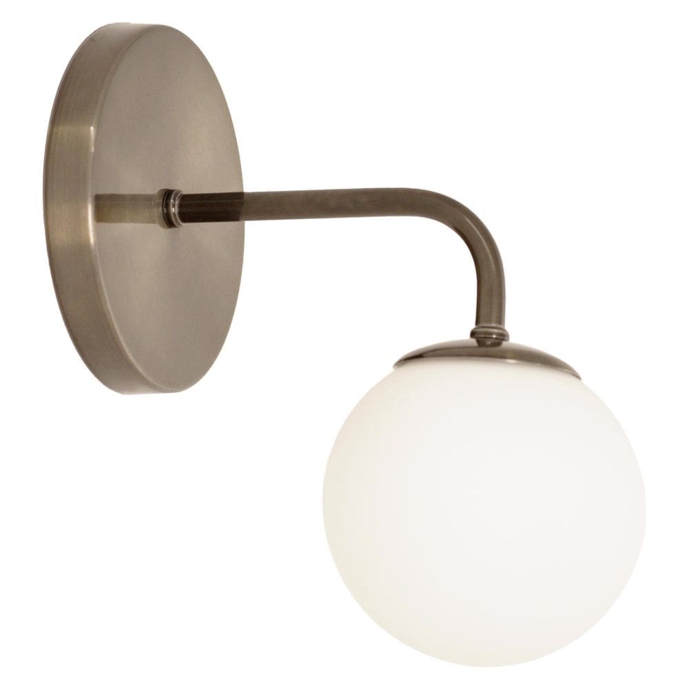 Luminária Arandela Parede Bolinha Globo Vidro Quarto Bronze