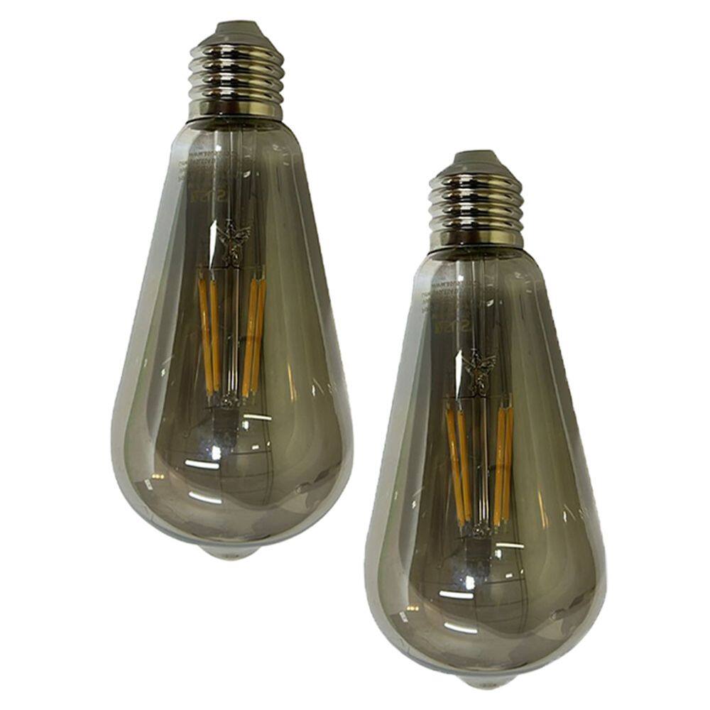 Lampada Led Multi Filamento Fume 30W Retro Kit 2 Uni Vintage Bivolt Quarto Sala Casa Varanda Luz Iluminaçao Ambiente