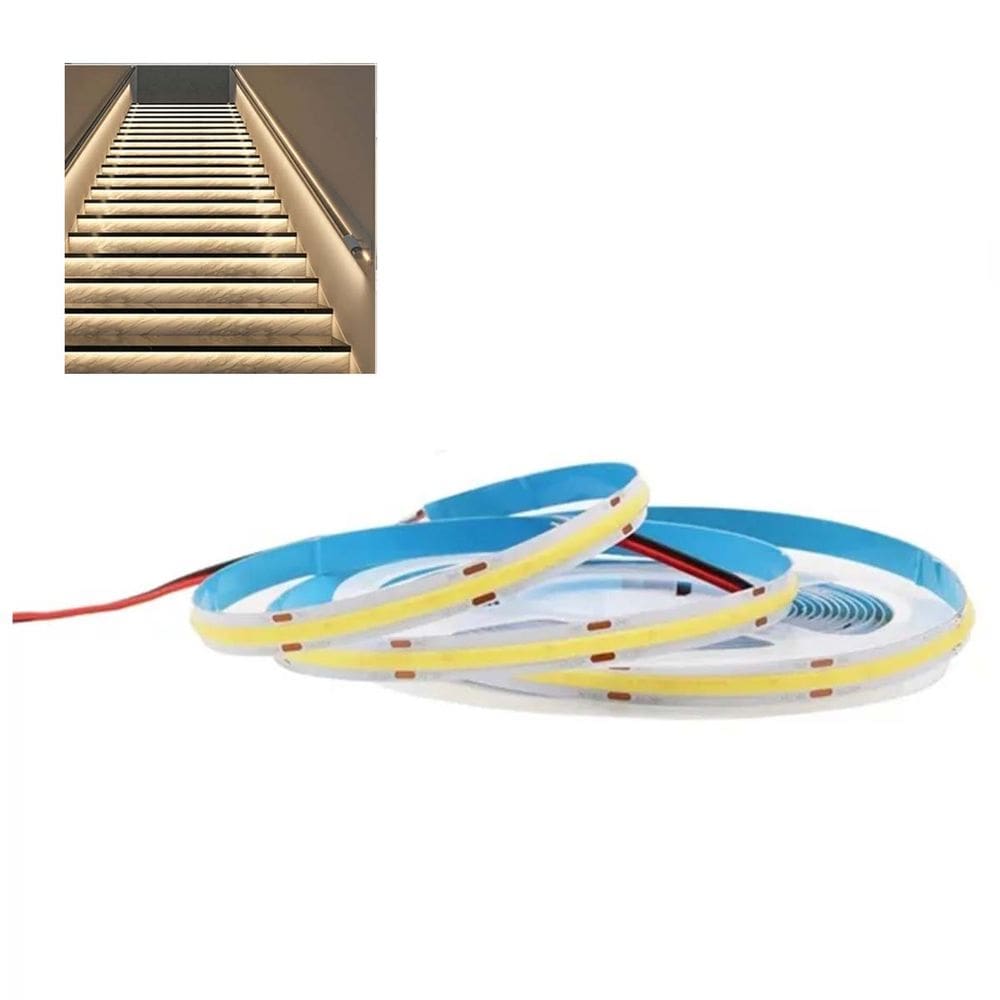 Fita LED 4000K COB 12v 5 Metros IP20 18w Teto Rebaixado Perfil Gesso Sanca Espelho Iluminaçao Profissional Residencial Comercial