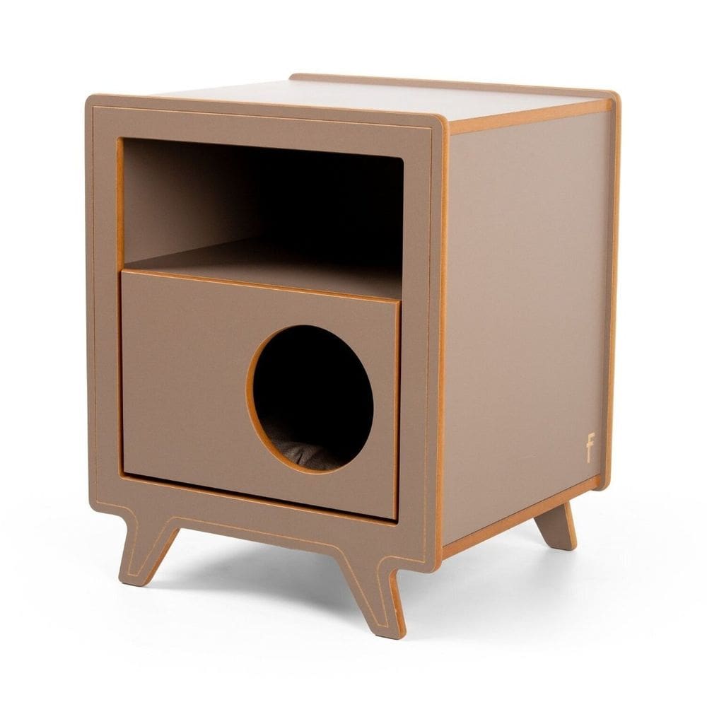Mesa de Cabeceira para Gatos Old Porta Esquerda Marrom