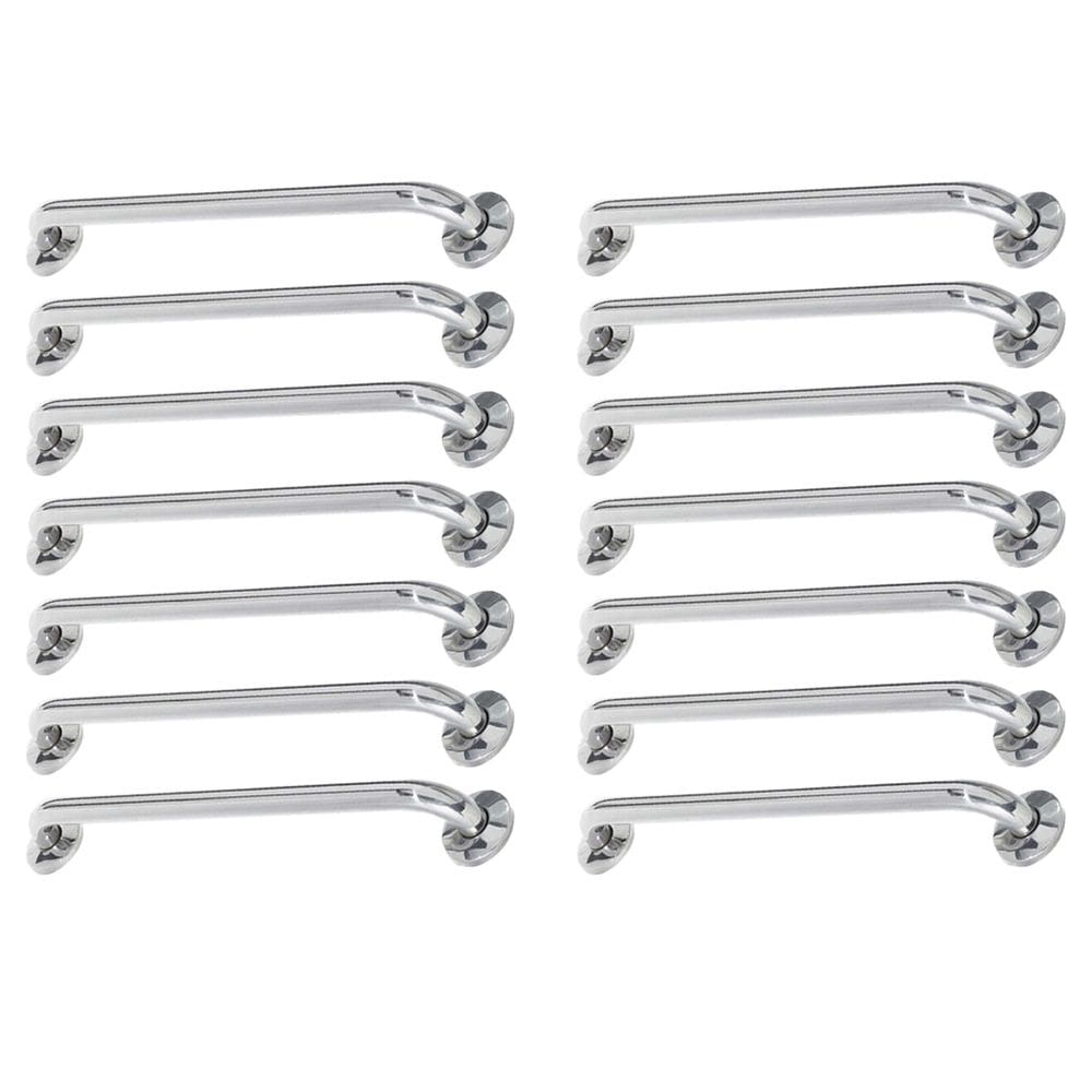 Alça de Apoio Barra 40cm Inox Kit 14 Unidades Deficiente Cadeirante Idoso Banheiro Box Suporte Acessibilidade